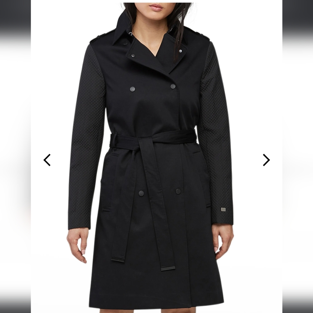 Soia & Kyo Kya Black Trench Coat Large